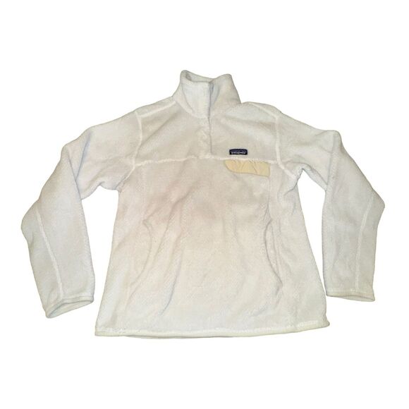 Patagonia Re-Tool Snap-T Pullover Fleece Women's Size M Raw Linen White X-Dye - Picture 1 of 7
